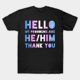 My pronouns are he/him. Trans. T-Shirt